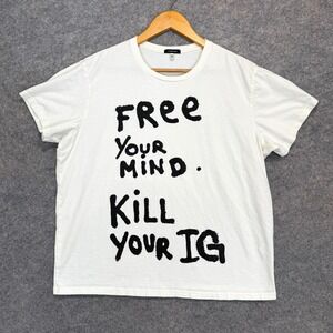 R13 Free Your Mind Kill Your IG Tee Shirt Adult Large Japanese Graphic Rare